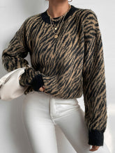 Zebre print round neck sweater Sai Feel