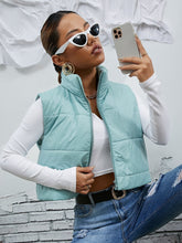 Zip Up Puffer Vest Coat Sai Feel