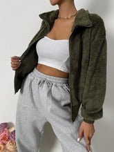 Zip Up Teddy Jacket Sai Feel