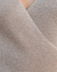 Abbey Drape Strickpullover – Kaffee – ENDGÜLTIGER VERKAUF