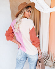 Alejandra V-Neck Colorblock Knit Sweater