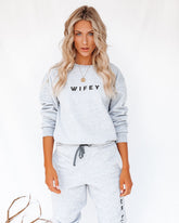 A Wifey For Lifey Cotton Blend Sweatshirt