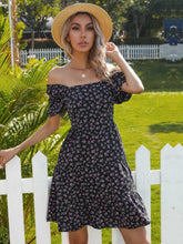 ditsy floral Print Off Shoulder A-line Dress Sai Feel