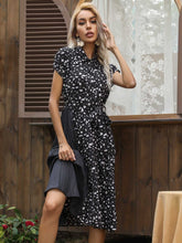 ditsy print short sleeve shirt dress Sai Feel