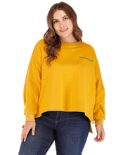 plus size causal round neck and bat sleeves blouse top Sai Feel
