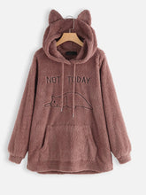 plus size double-sided plush long-sleeve hoodie Sai Feel