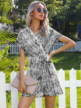 tie dye print Flutter Sleeve Belted Wrap Dress Sai Feel
