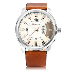Genuine Leather Quartz Watch (Dial 5.0cm)