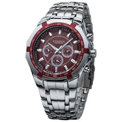 Stainless Steel Waterproof (Red 4.4cm Dial)