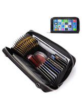 women PU leather touch screen cellphone shoulder bag Multi-function Long style wallet 24 card holder Sai Feel