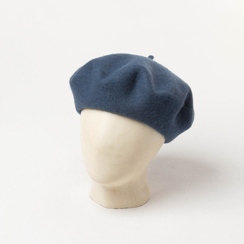 Solid Color Woolen Beret