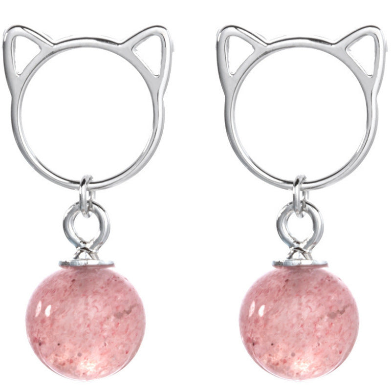 Strawberry Cat Earrings