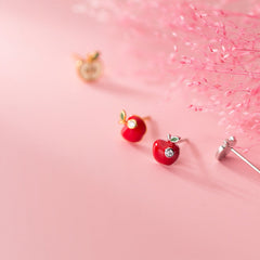 Boucles d'oreilles en forme de pomme