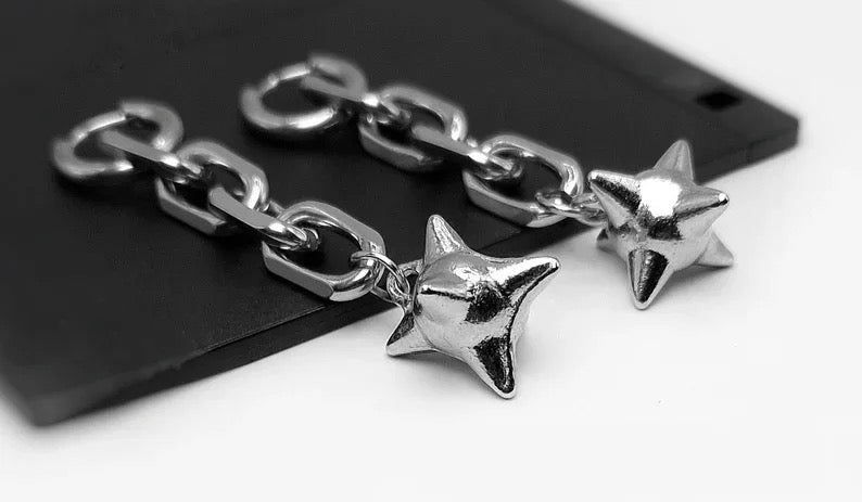 Chained Morning Star Earrings