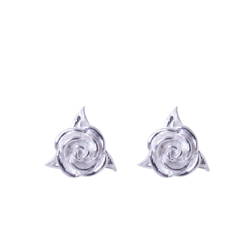 Delicate Rose Stud Earrings