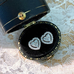 Love Stud Crystal Earrings