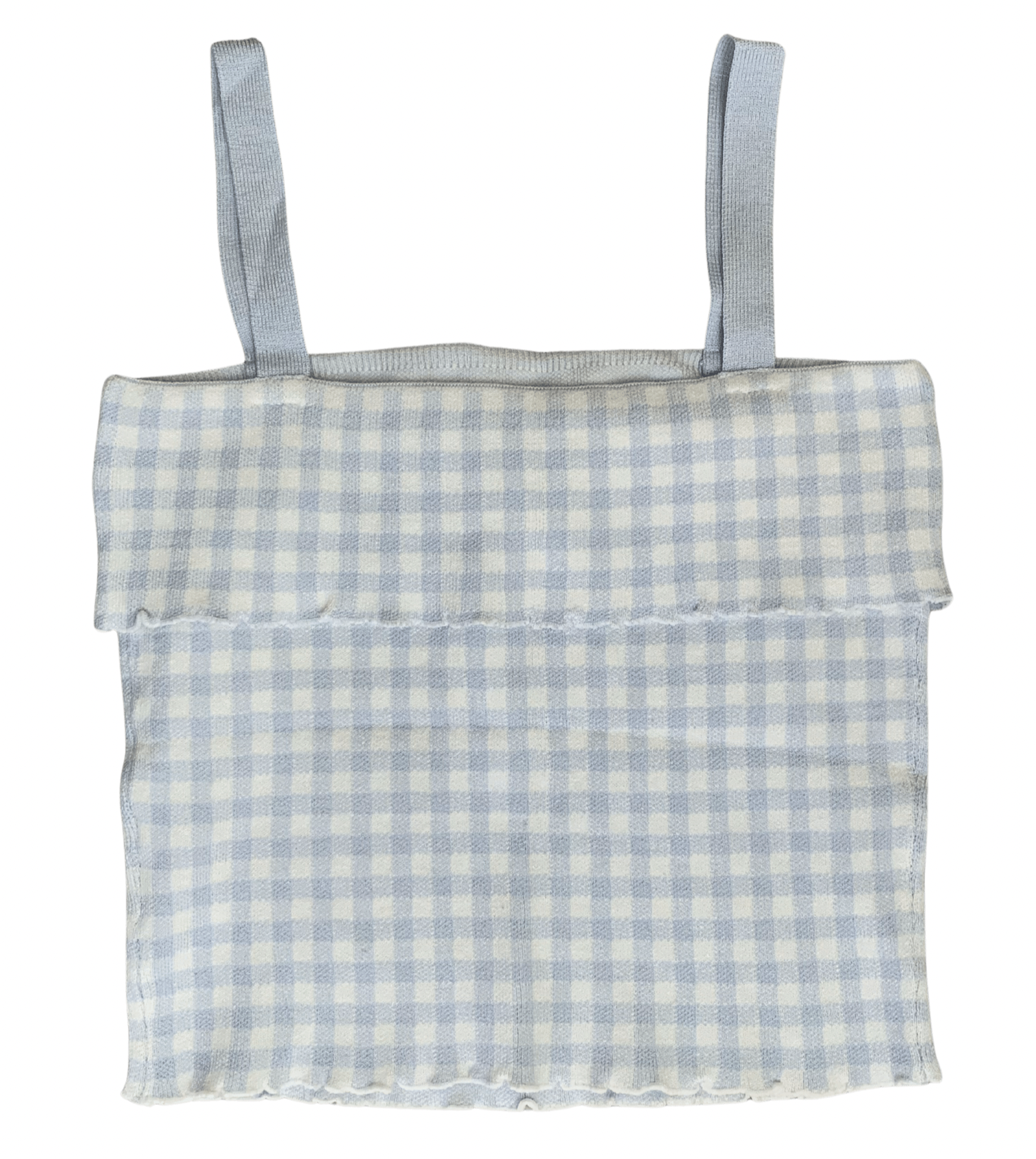 Crop Top mit Gingham-Muster und hübscher Schleife