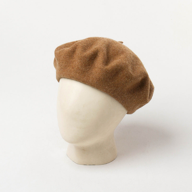 Solid Color Woolen Beret