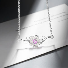 Cute Cherry Blossom Branch Necklace