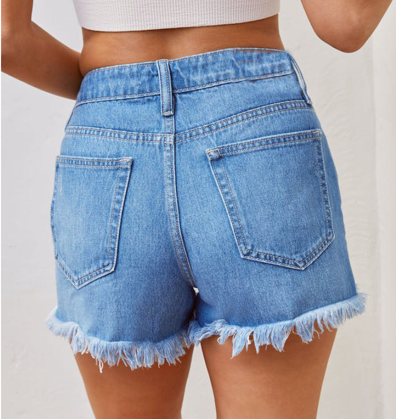 All My Lovin' Denim Shorts - Medium Blue Wash