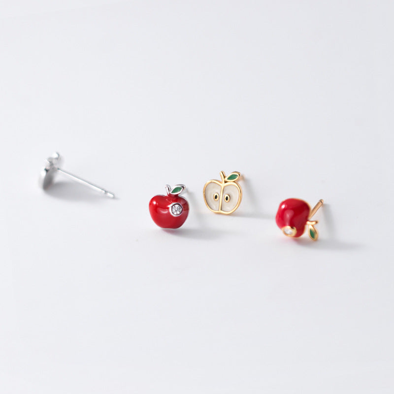 Boucles d'oreilles en forme de pomme