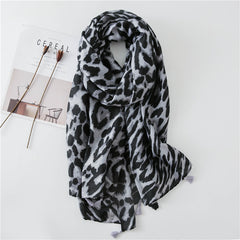 Leopard Print Warm Long Scarf