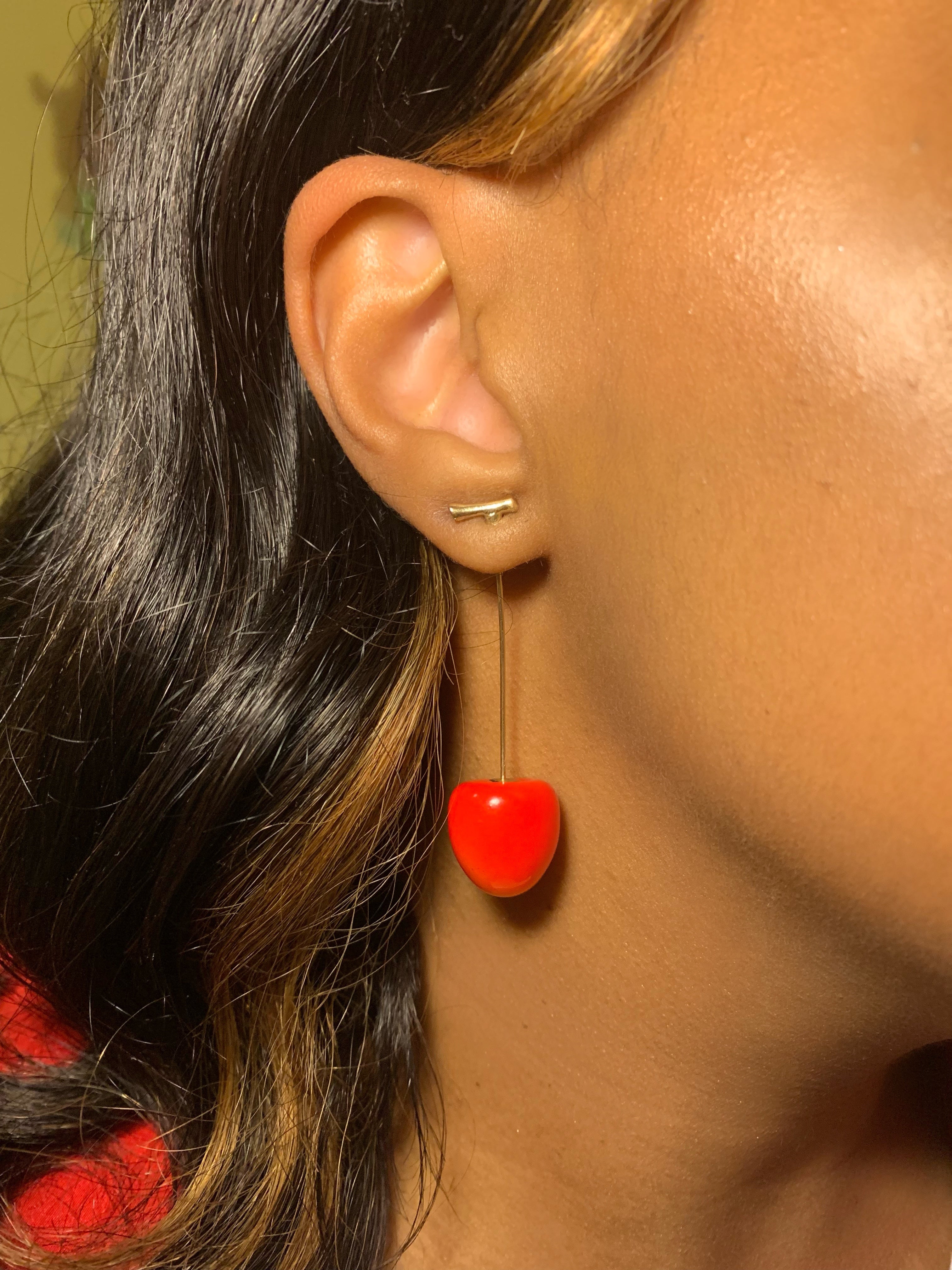 Boucles d'oreilles cerises douces