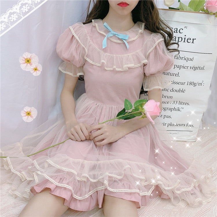 Kawaii Ruffle Tulle Princess Dress