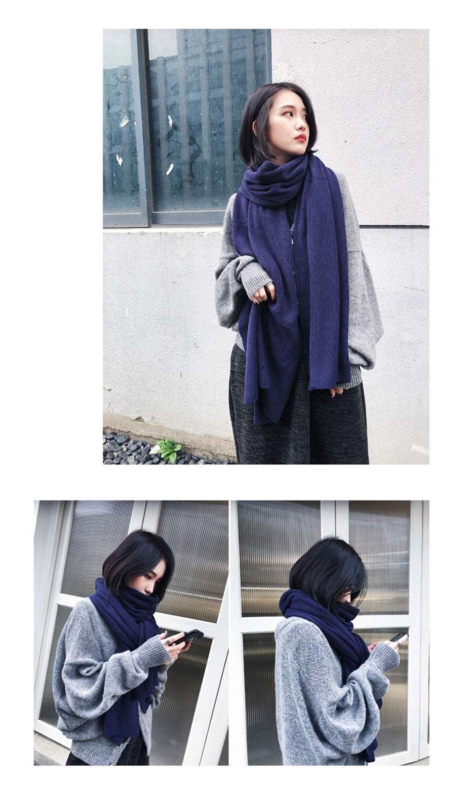 Cozy Solid Color Scarf