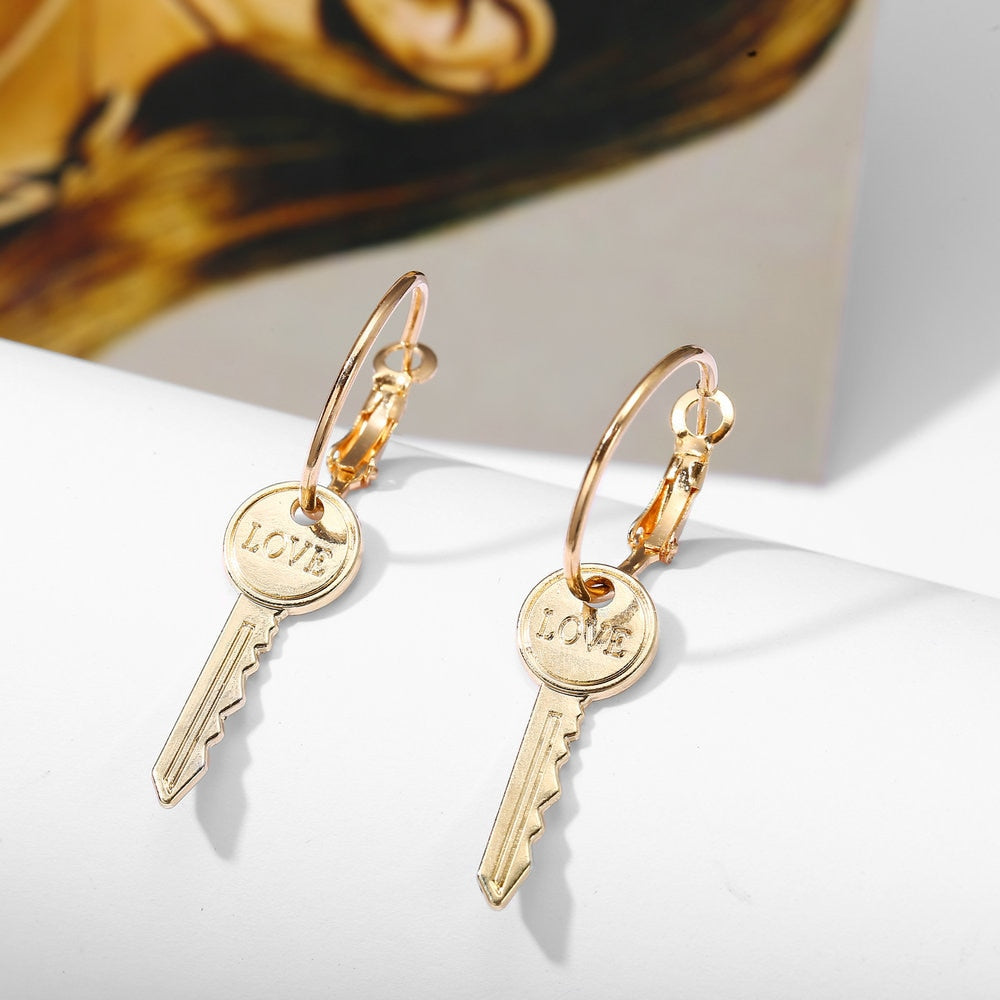 Key to Love Earrings