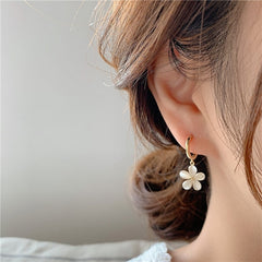 Cute Flower Hoop Earring