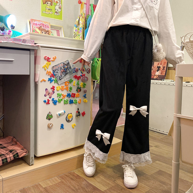 Kawaii Corduroy Bow Pants