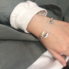 Safety Pin Chain Bracelet