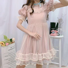 Kawaii Ruffle Tulle Princess Dress