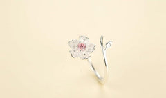 Cute Spiral Cherry Blossom Ring