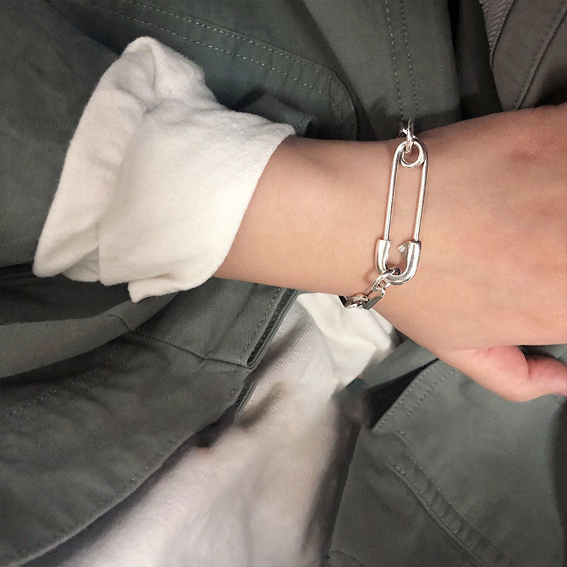 Safety Pin Chain Bracelet