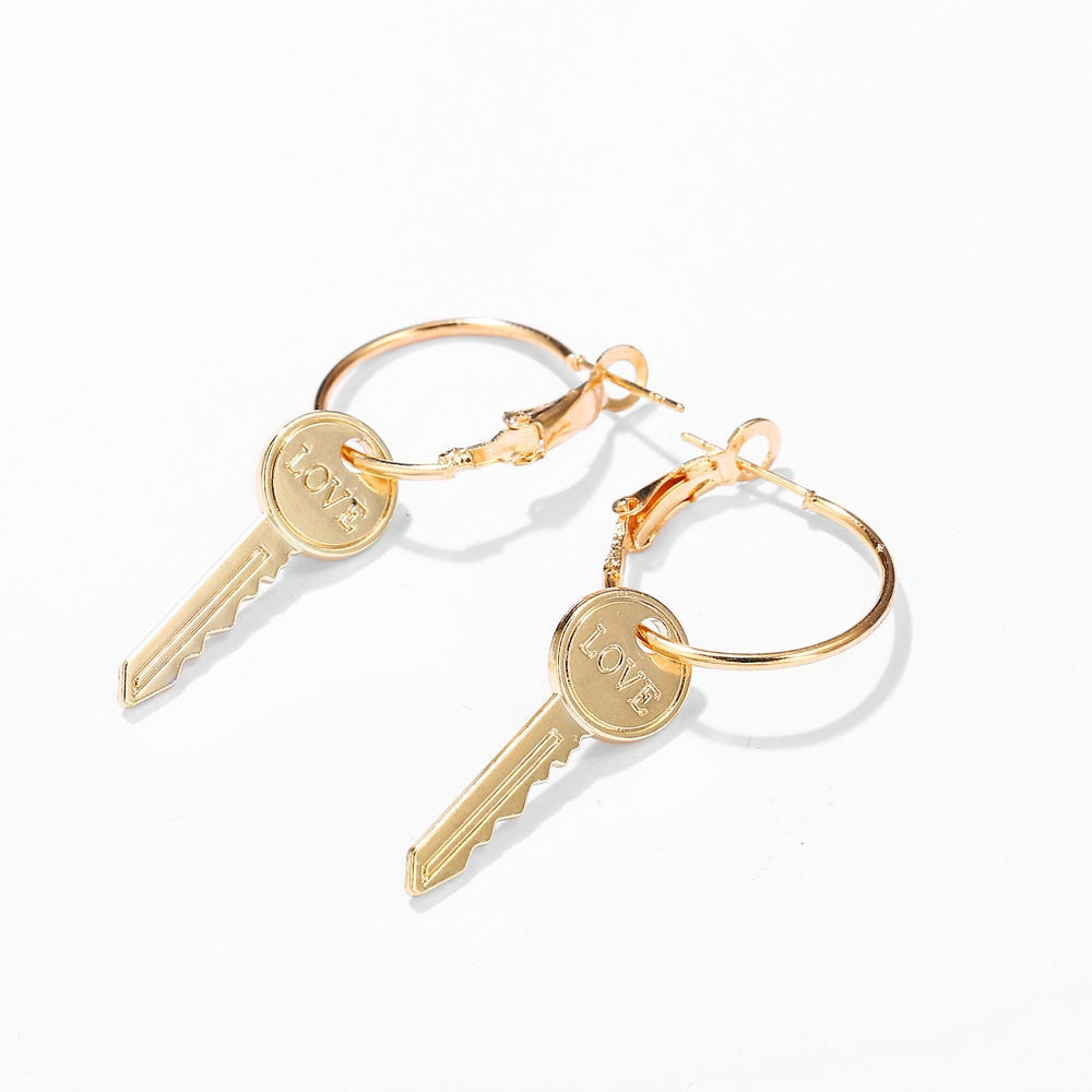 Key to Love Earrings