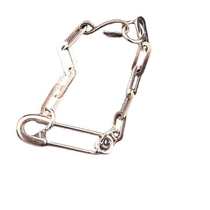 Safety Pin Chain Bracelet