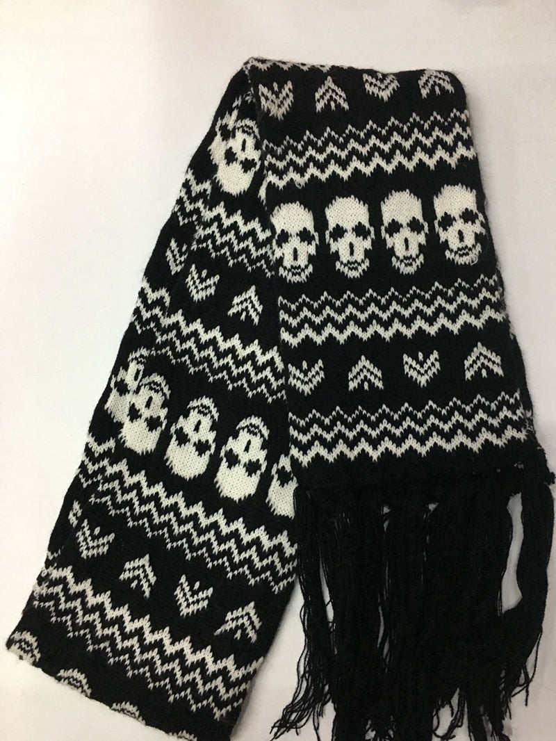 Fringe Skull Scarf