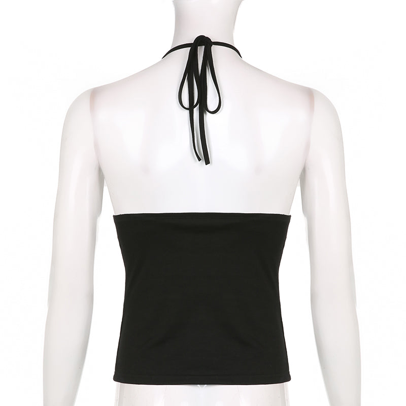 Punk Buckle Halter Top