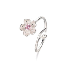 Cute Spiral Cherry Blossom Ring