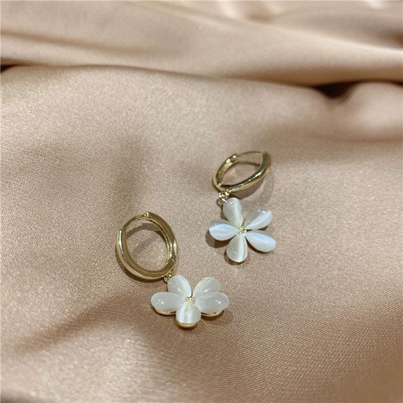 Cute Flower Hoop Earring