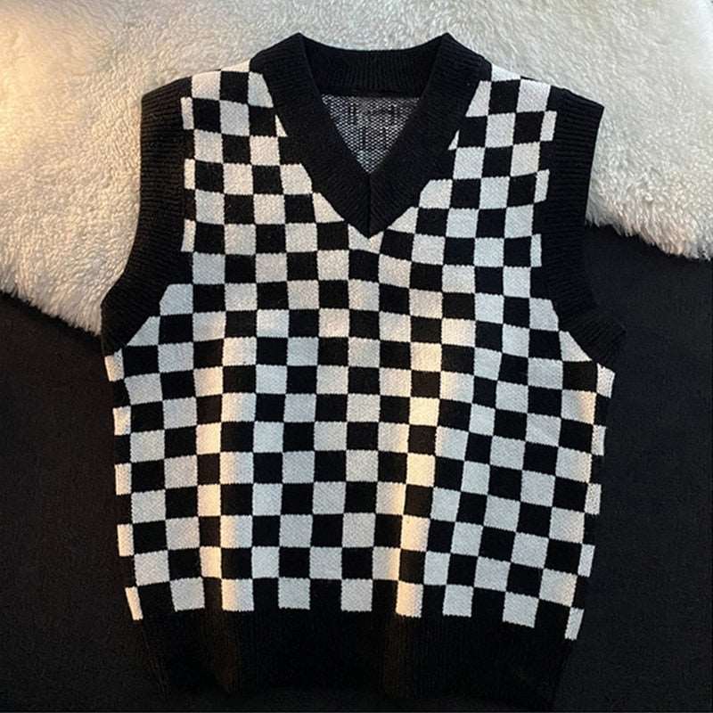 Checkerboard Sweater Vest