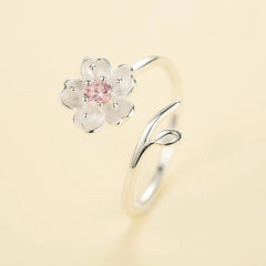 Bague en spirale en forme de fleur de cerisier