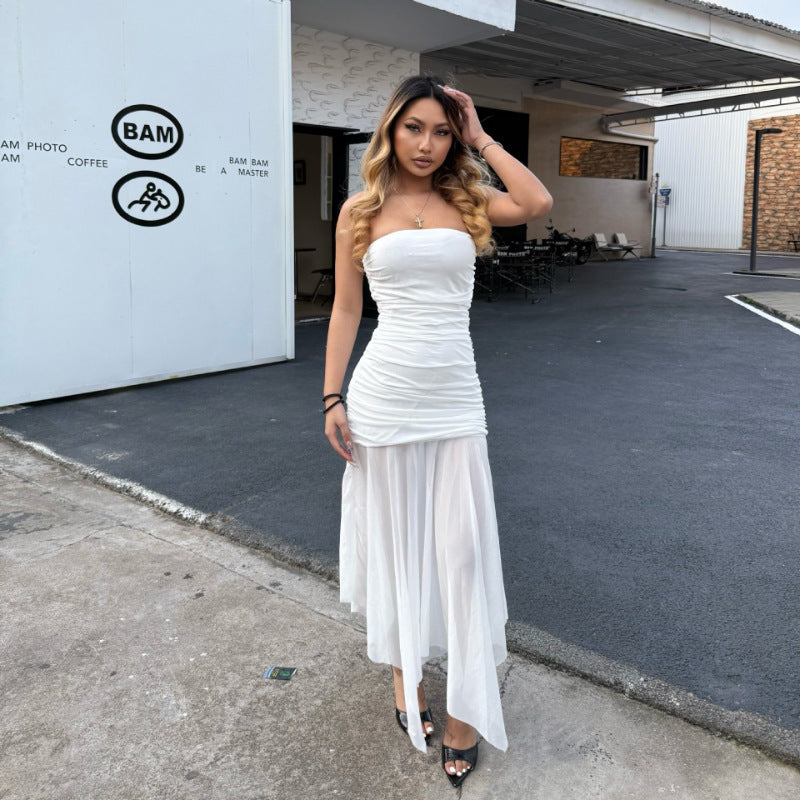 Tulle Stitching Long Dress