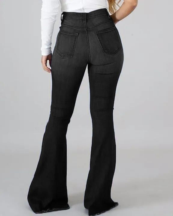 High Waist Flare Leg Jeans