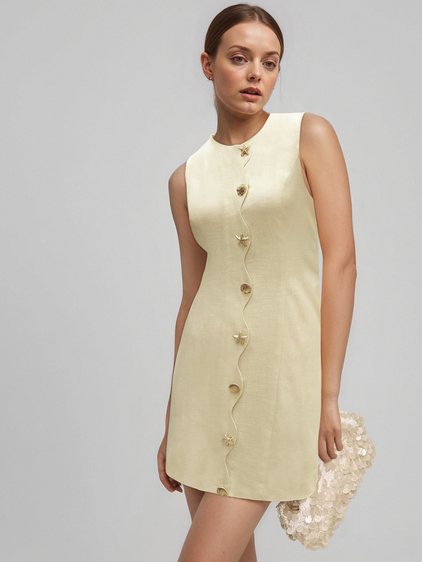 Mini Skirt Slim Sleeveless Lady Chanel Style Short Skirt