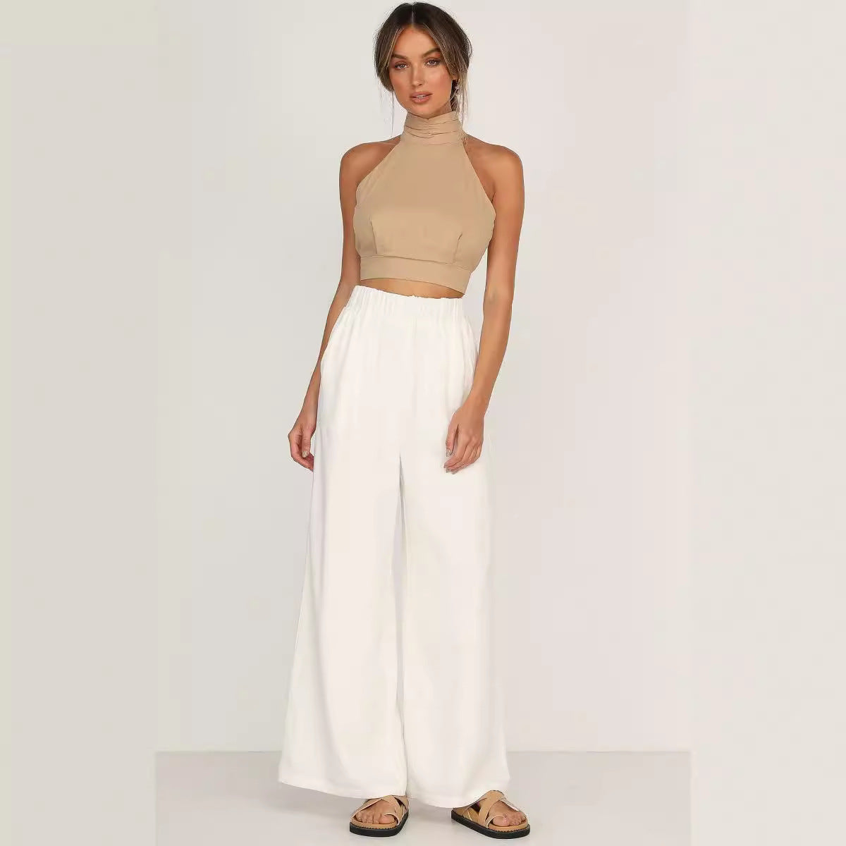 Tie Back Crop Halter Top