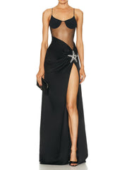 Mesh Starfish Maxi Bandage Dress