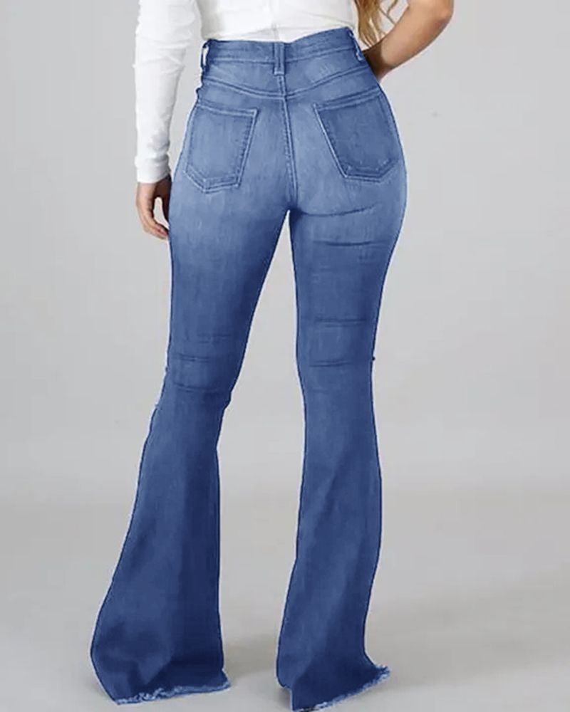 High Waist Flare Leg Jeans